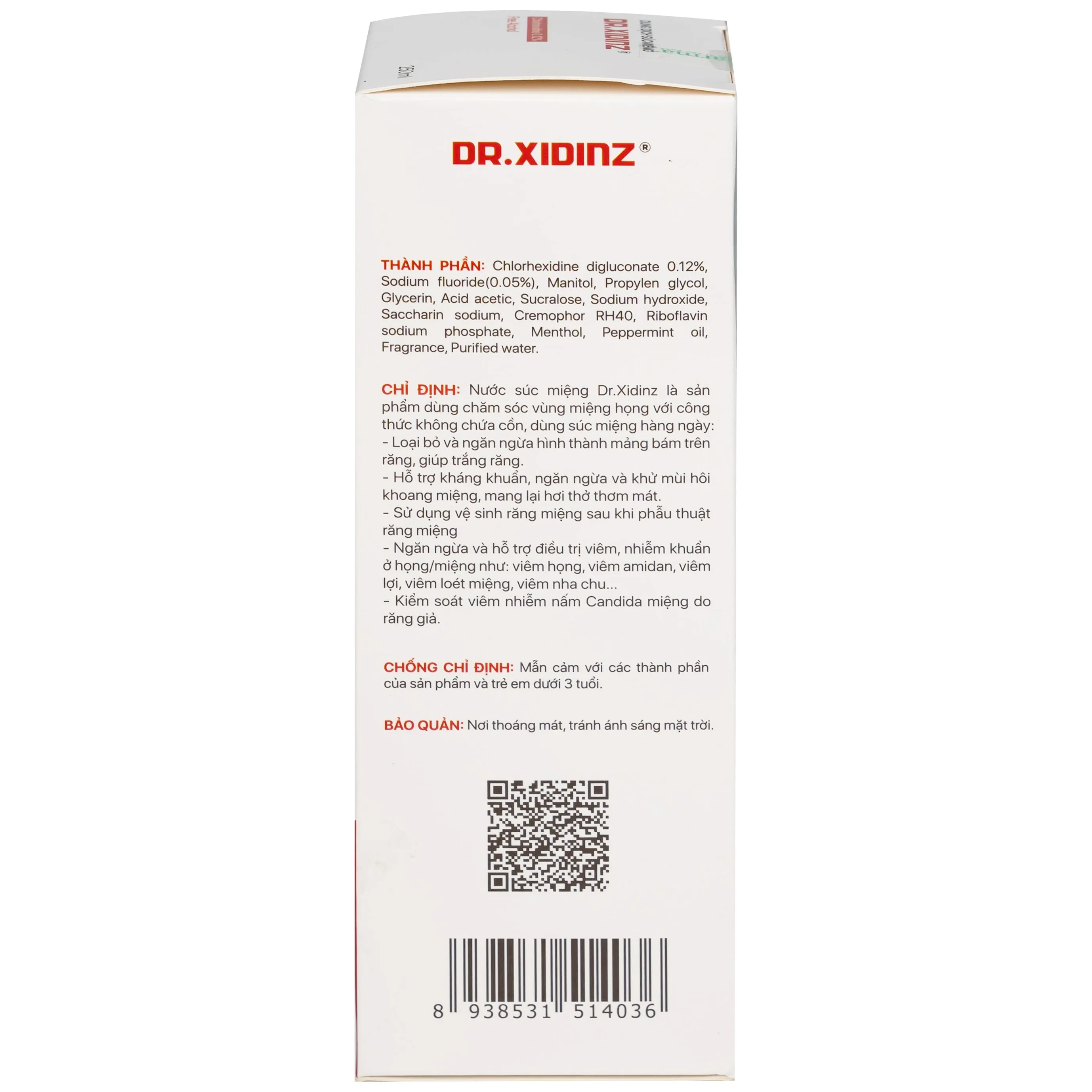 Hình ảnh Nước súc miệng Dr.Xidinz 250ml DK Pharma loại bỏ và ngăn ngừa mảng bám, làm trắng răng