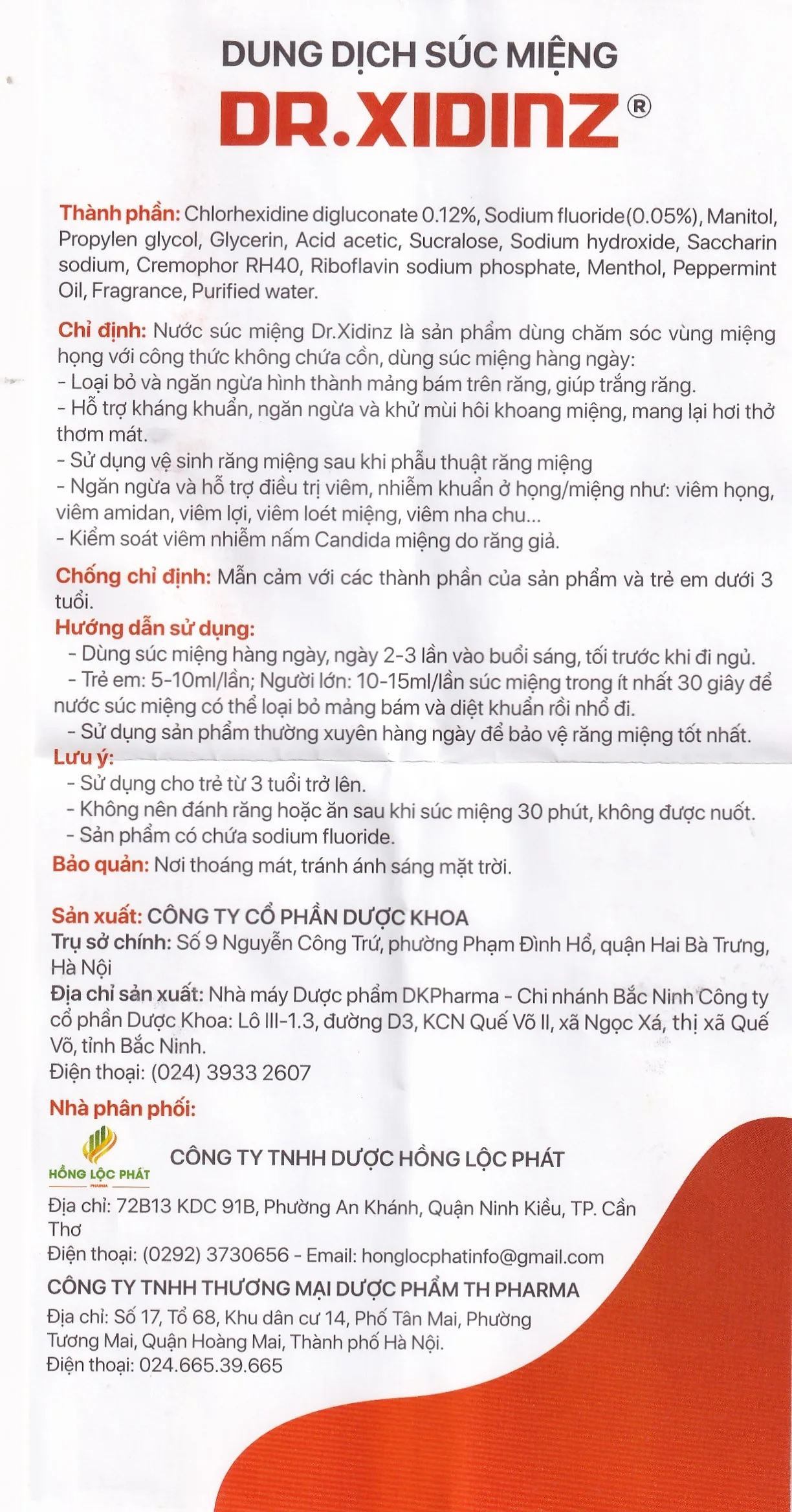 Hình ảnh Nước súc miệng Dr.Xidinz 250ml DK Pharma loại bỏ và ngăn ngừa mảng bám, làm trắng răng