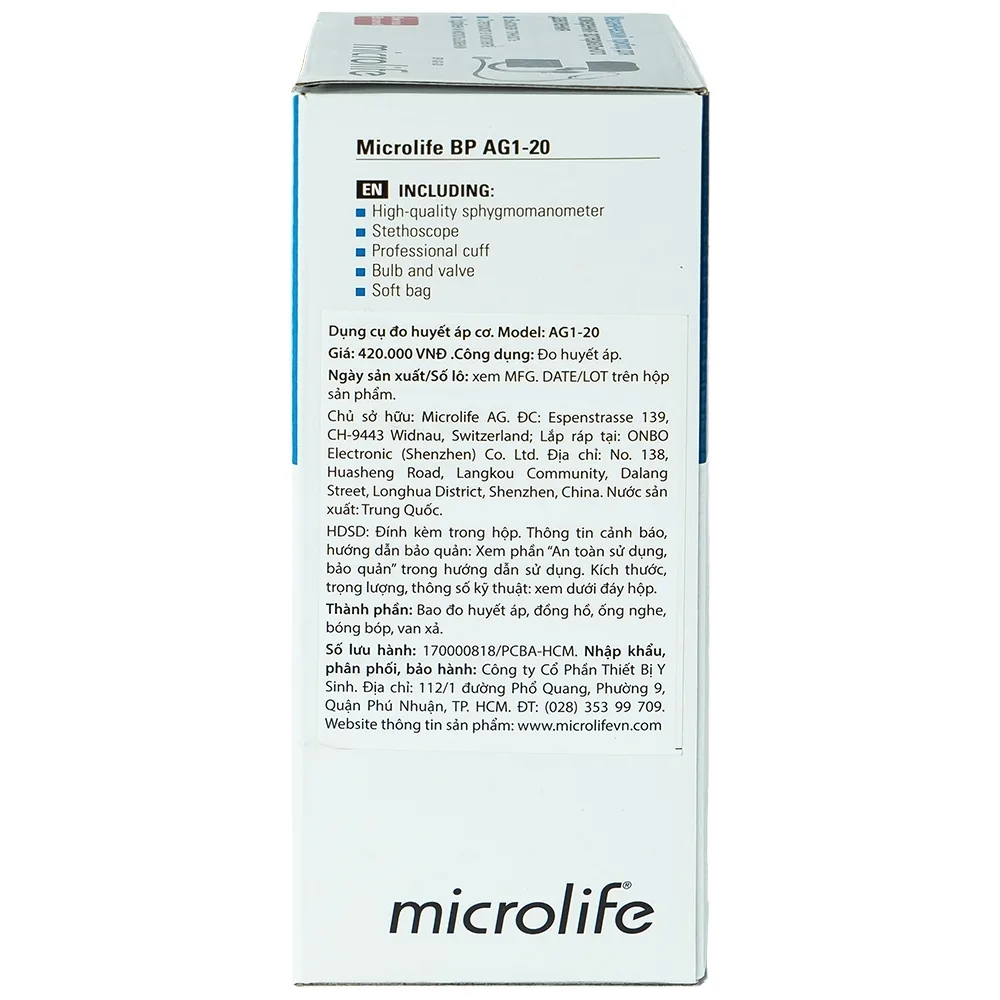 Hình ảnh Dụng cụ đo huyết áp cơ Microlife BP AG1-20