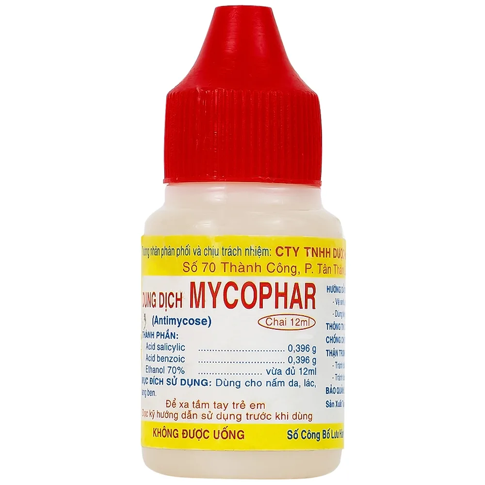 Hình ảnh Dung dịch bôi da Mycophar 12ml Nam Việt dùng cho nấm da, lác, lang ben