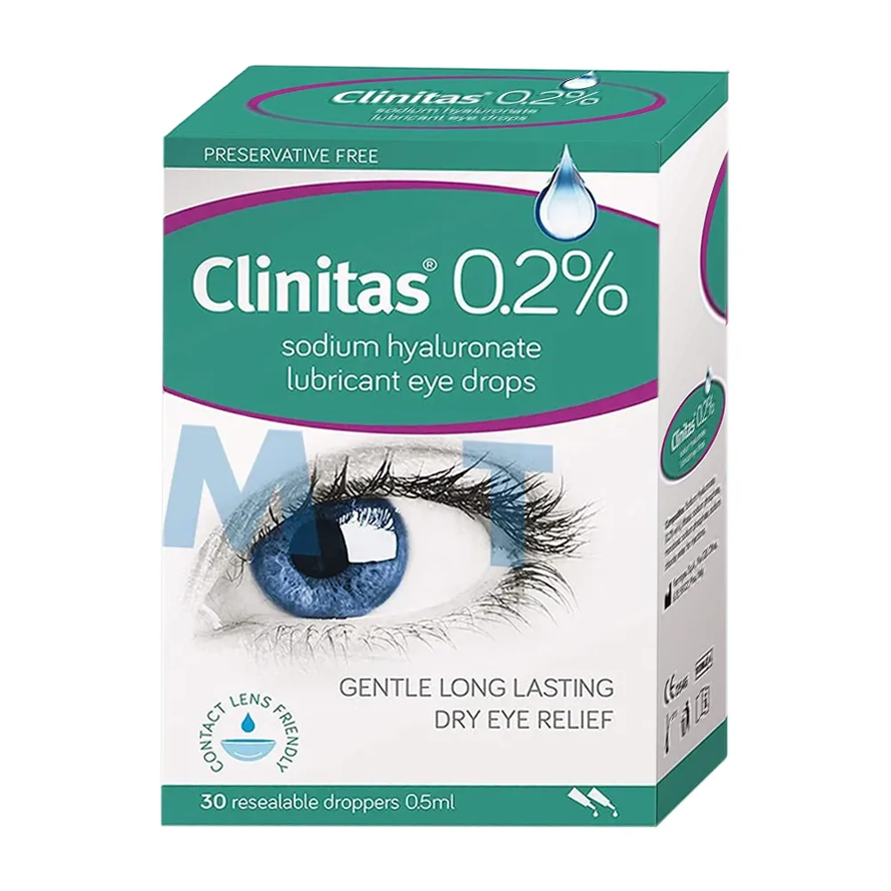 Hình ảnh Dung dịch nhỏ mắt Clinitas 0.2% Farmigea giữ ẩm và ổn định màng nước mắt (30 ống x 0.5ml)