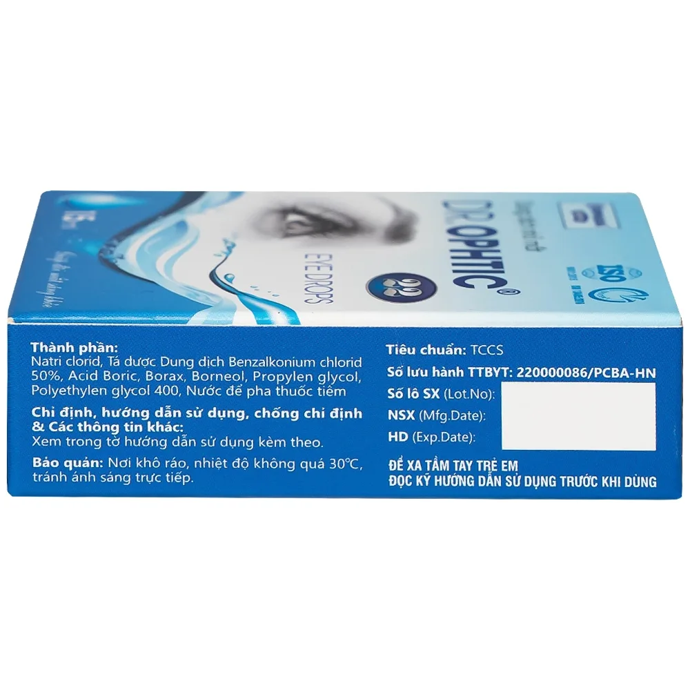 Hình ảnh Dung dịch nhỏ mắt Dr.Ophtic 22 HD Pharma 15ml dùng trong mỏi mắt, ngứa mắt, khô rát mắt