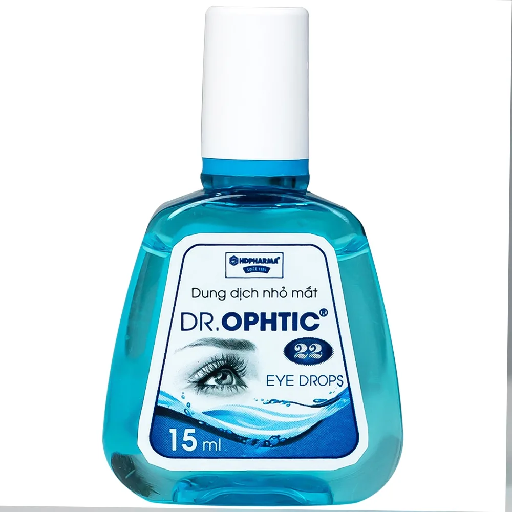 Hình ảnh Dung dịch nhỏ mắt Dr.Ophtic 22 HD Pharma 15ml dùng trong mỏi mắt, ngứa mắt, khô rát mắt