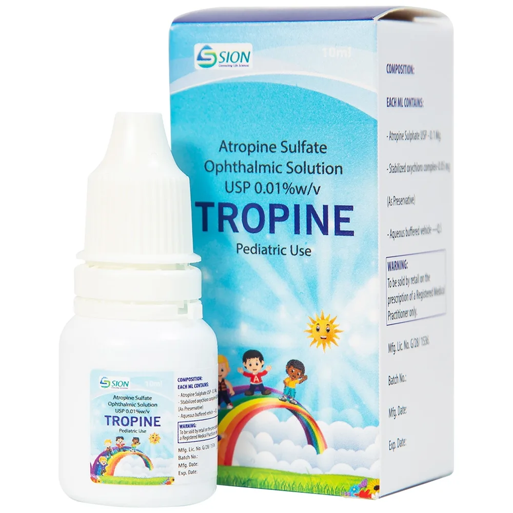 Hình ảnh Dung dịch nhãn khoa Tropine SION kiểm soát và làm chậm sự tiến triển của bệnh cận thị ở trẻ em (10ml)