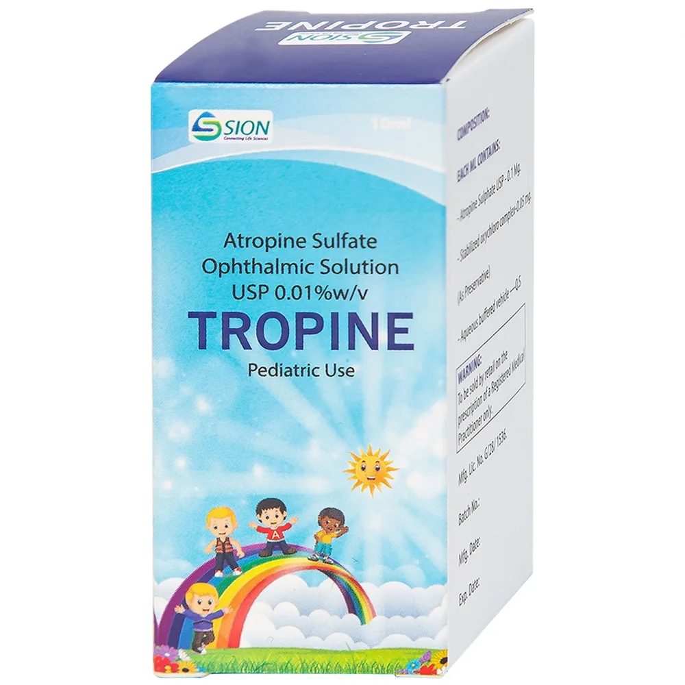 Hình ảnh Dung dịch nhãn khoa Tropine SION kiểm soát và làm chậm sự tiến triển của bệnh cận thị ở trẻ em (10ml)