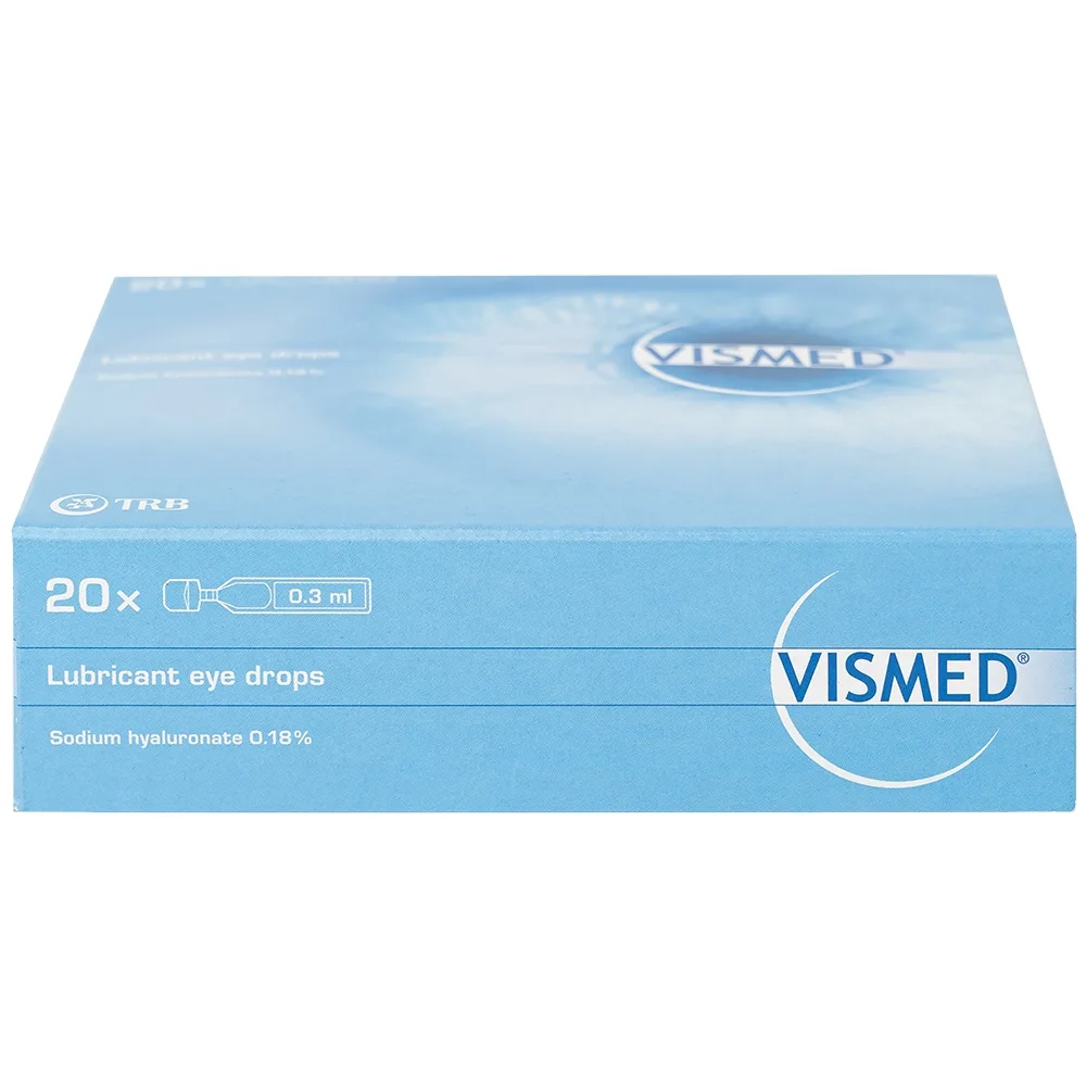 Hình ảnh Dung dịch nhỏ mắt Vismed TRB Chemedica dùng cho khô mắt hoặc tổn thương bề mặt nhãn cầu (20 ống x 0.3 ml)