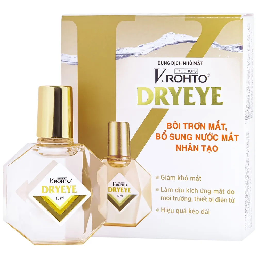 Hình ảnh Nhỏ mắt V.Rohto Dryeye 13ml hỗ trợ bôi trơn mắt, bổ sung nước mắt nhân tạo
