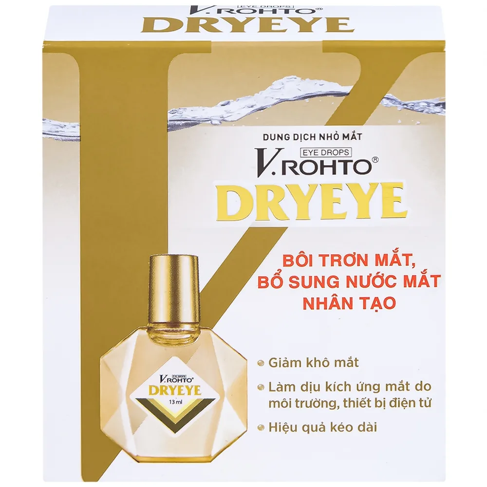 Hình ảnh Nhỏ mắt V.Rohto Dryeye 13ml hỗ trợ bôi trơn mắt, bổ sung nước mắt nhân tạo