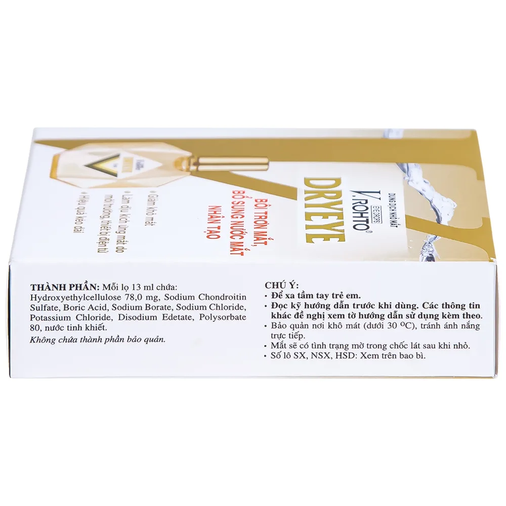 Hình ảnh Nhỏ mắt V.Rohto Dryeye 13ml hỗ trợ bôi trơn mắt, bổ sung nước mắt nhân tạo