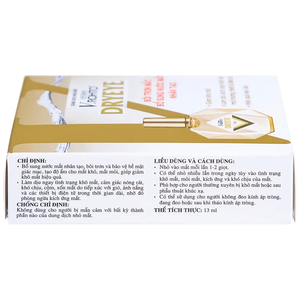 Hình ảnh Nhỏ mắt V.Rohto Dryeye 13ml hỗ trợ bôi trơn mắt, bổ sung nước mắt nhân tạo