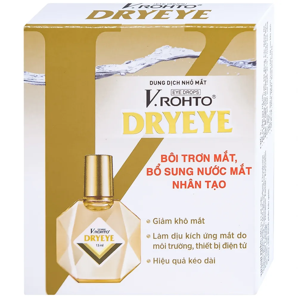 Hình ảnh Nhỏ mắt V.Rohto Dryeye 13ml hỗ trợ bôi trơn mắt, bổ sung nước mắt nhân tạo