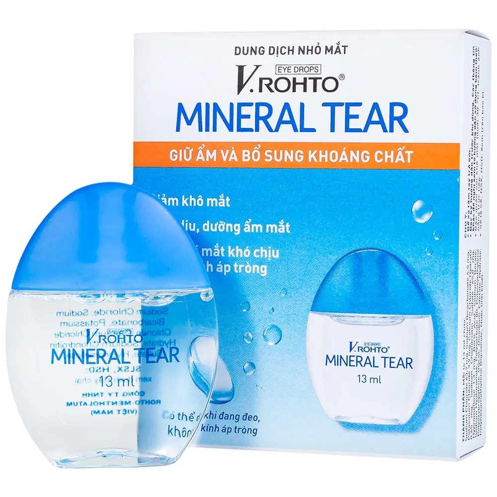 Hình ảnh Dung dịch nhỏ mắt V.Rohto Mineral Tear giữ ẩm và bổ sung khoáng chất (13ml)