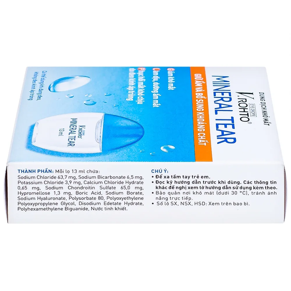 Hình ảnh Dung dịch nhỏ mắt V.Rohto Mineral Tear giữ ẩm và bổ sung khoáng chất (13ml)