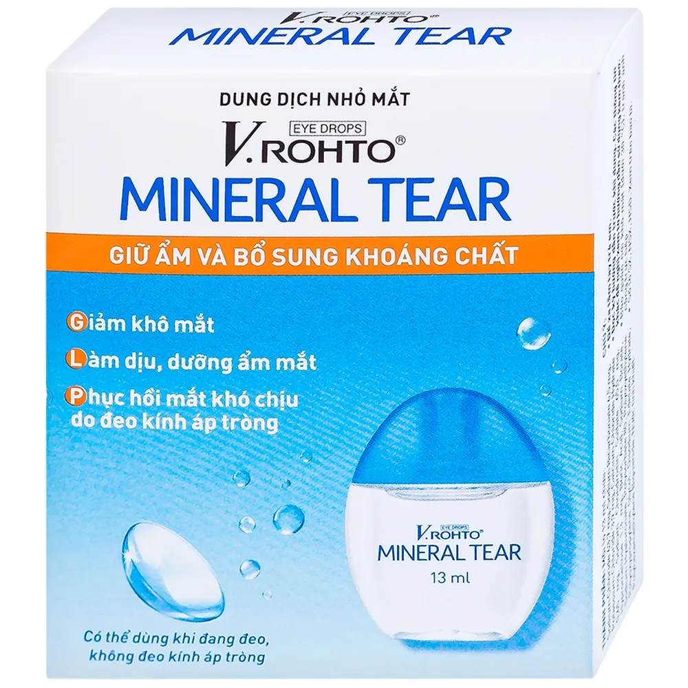 Hình ảnh Dung dịch nhỏ mắt V.Rohto Mineral Tear giữ ẩm và bổ sung khoáng chất (13ml)