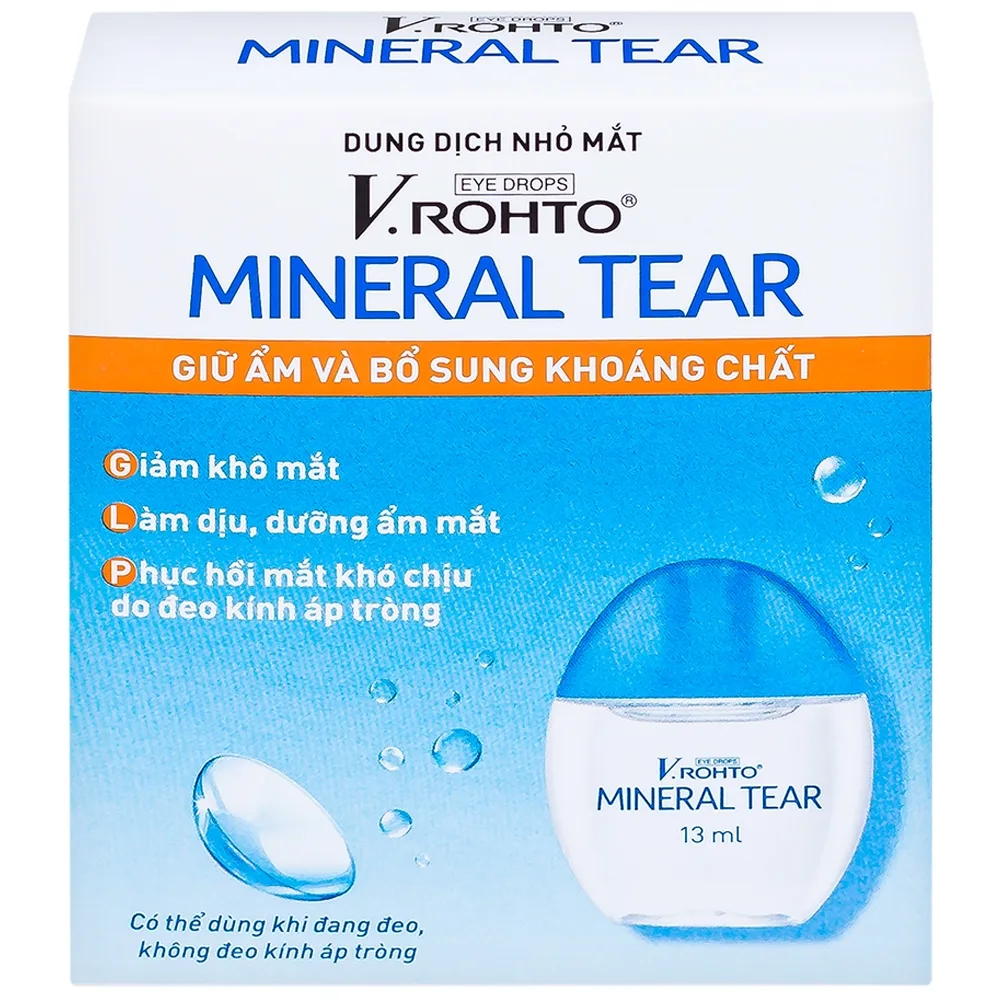 Hình ảnh Dung dịch nhỏ mắt V.Rohto Mineral Tear giữ ẩm và bổ sung khoáng chất (13ml)