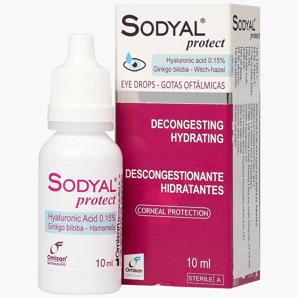 Hình ảnh Dung dịch nước mắt nhân tạo Sodyal Protect 10ml Omisan cấp ẩm và làm dịu dành, cấp ẩm cho mắt