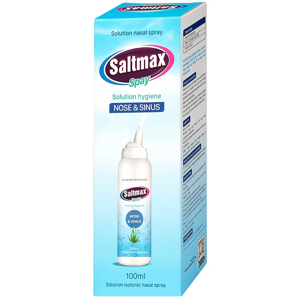 Hình ảnh Dung dịch vệ sinh mũi Saltmax Spay 100ml Việt Sinh giữ ẩm niêm mạc mũi