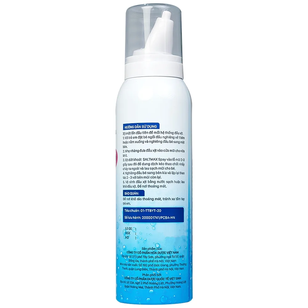 Hình ảnh Dung dịch vệ sinh mũi Saltmax Spay 100ml Việt Sinh giữ ẩm niêm mạc mũi