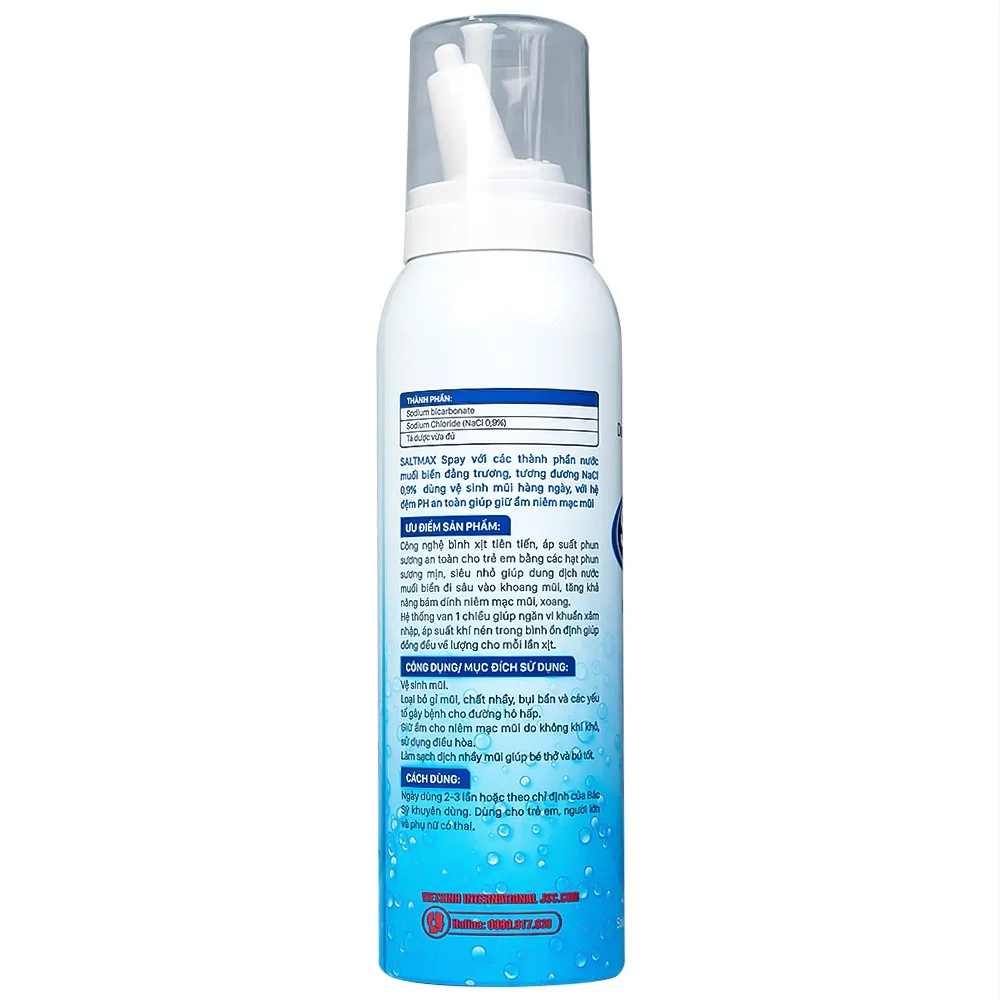 Hình ảnh Dung dịch vệ sinh mũi Saltmax Spay 100ml Việt Sinh giữ ẩm niêm mạc mũi