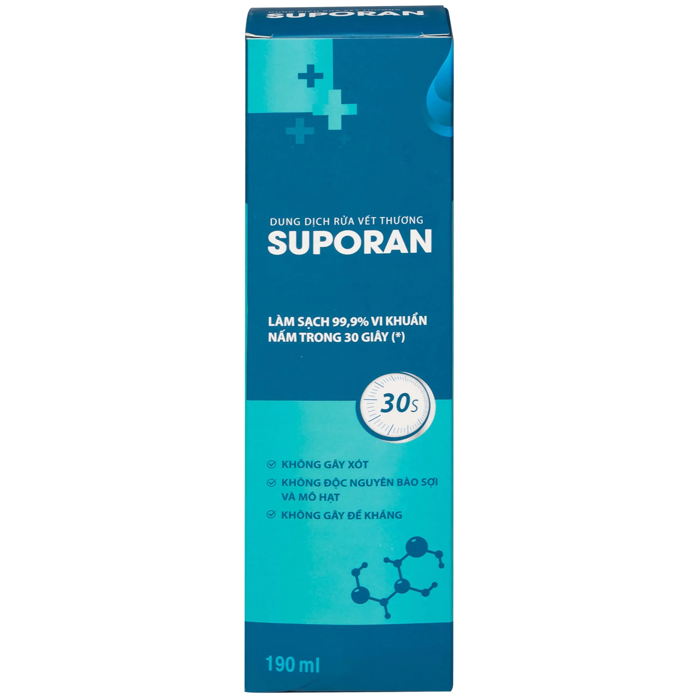 Hình ảnh Dung dịch rửa vết thương Suporan 190ml CZ Pharma rửa sạch vết thương bên ngoài da