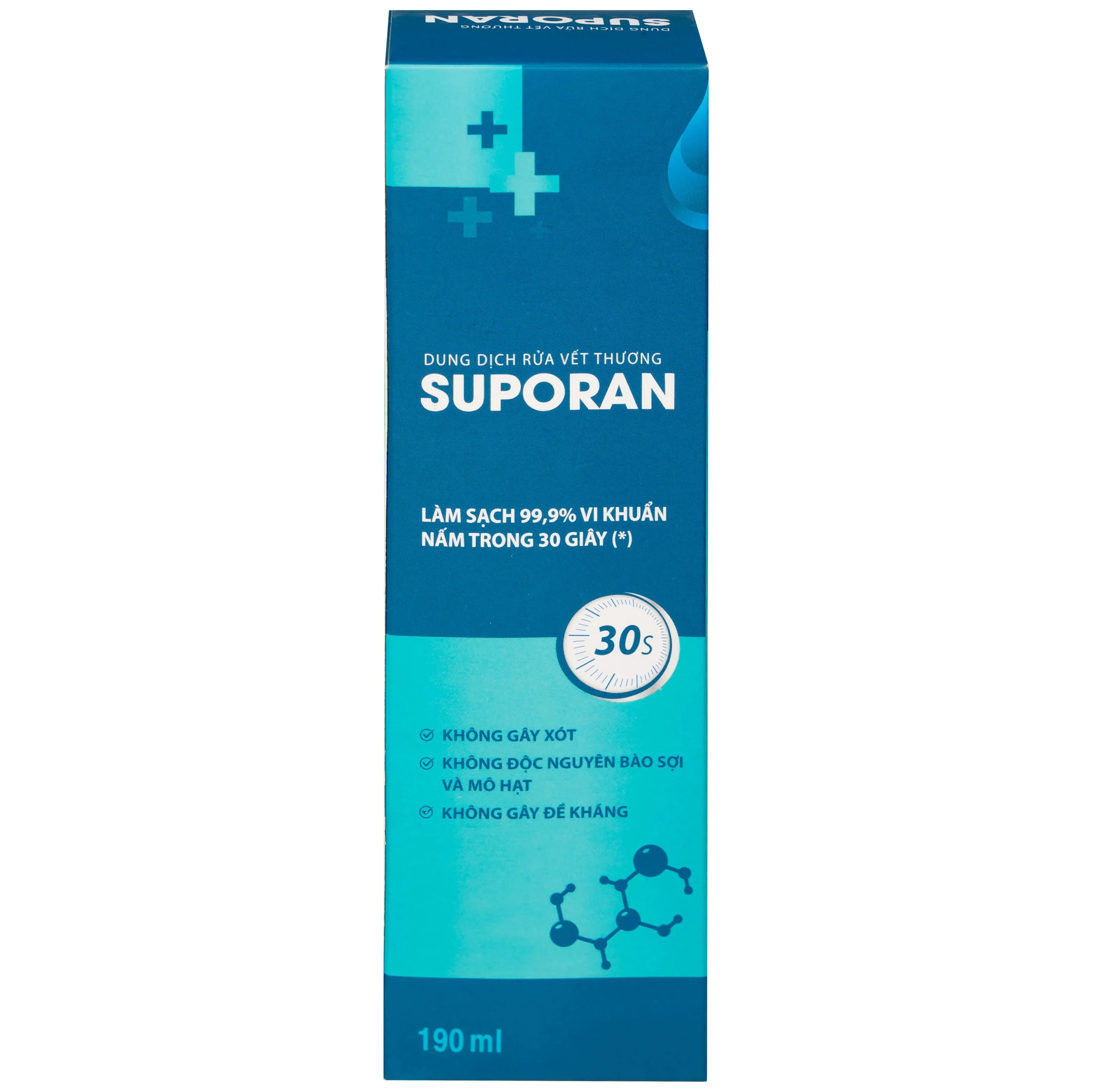 Hình ảnh Dung dịch rửa vết thương Suporan 190ml CZ Pharma rửa sạch vết thương bên ngoài da