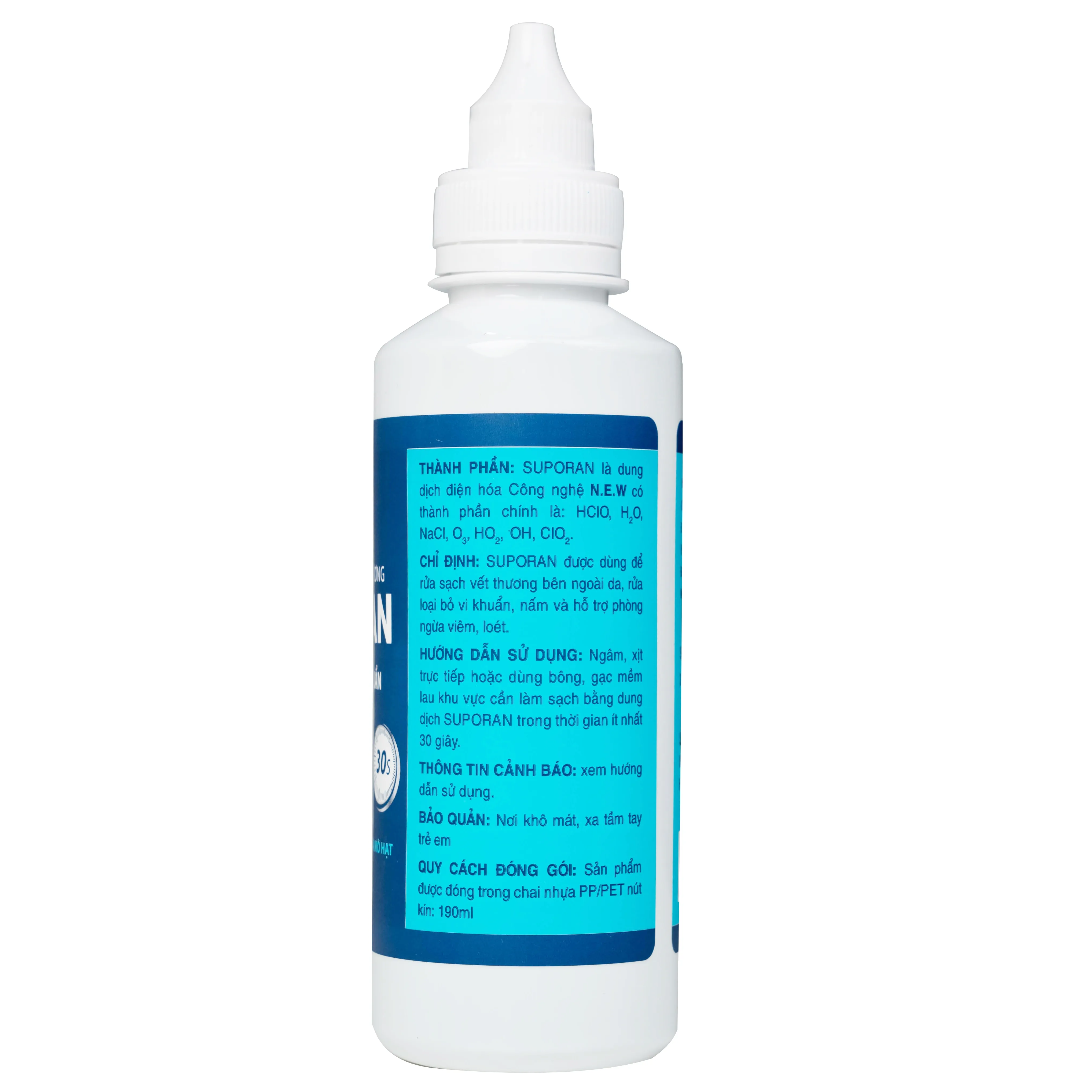 Hình ảnh Dung dịch rửa vết thương Suporan 190ml CZ Pharma rửa sạch vết thương bên ngoài da