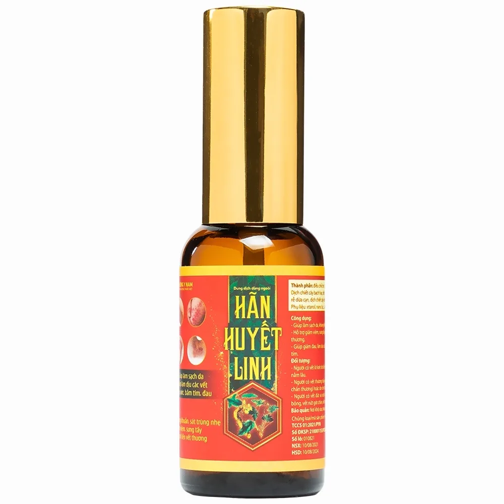 Hình ảnh Dung dịch dùng ngoài Hãn Huyết Linh làm sạch da, kháng khuẩn và sát trùng nhẹ (15ml) 