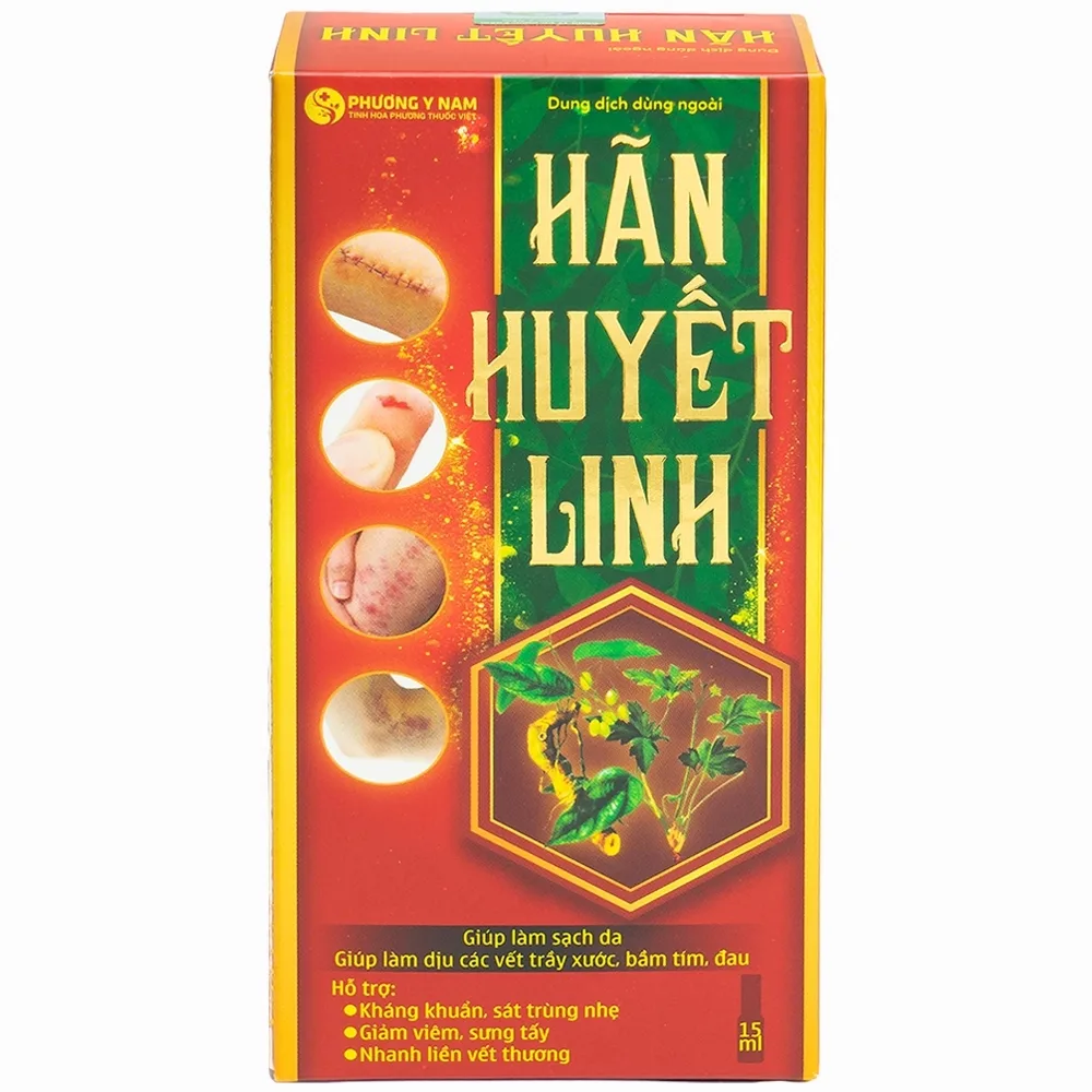 Hình ảnh Dung dịch dùng ngoài Hãn Huyết Linh làm sạch da, kháng khuẩn và sát trùng nhẹ (15ml) 