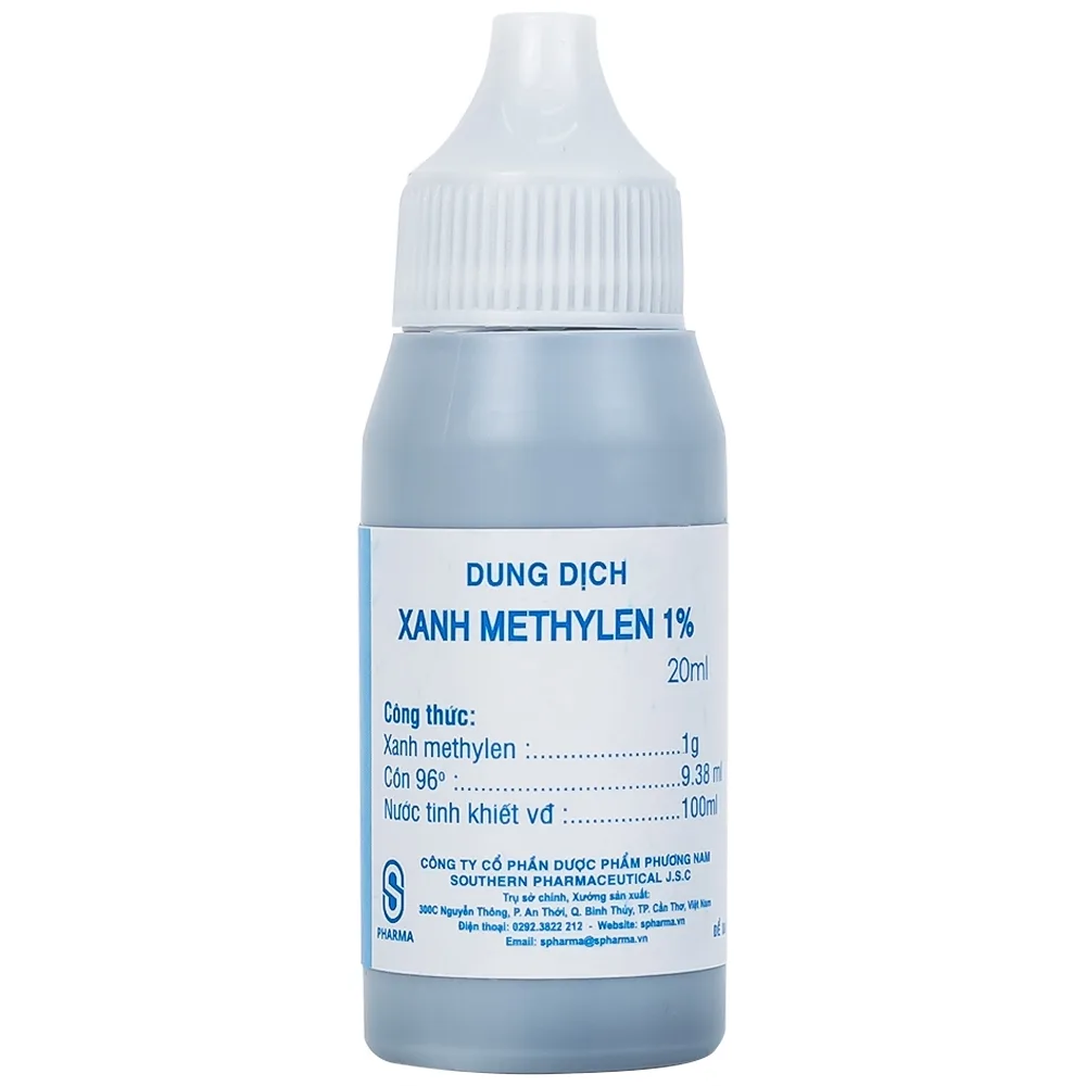 Hình ảnh Dung dịch sát khuẩn xanh Methylen 1% Phương Nam dùng sát trùng ngoài da, điều trị chốc lở, viêm da (20ml)