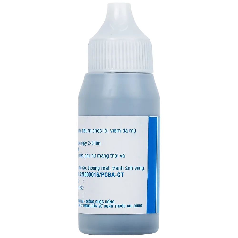 Hình ảnh Dung dịch sát khuẩn xanh Methylen 1% Phương Nam dùng sát trùng ngoài da, điều trị chốc lở, viêm da (20ml)