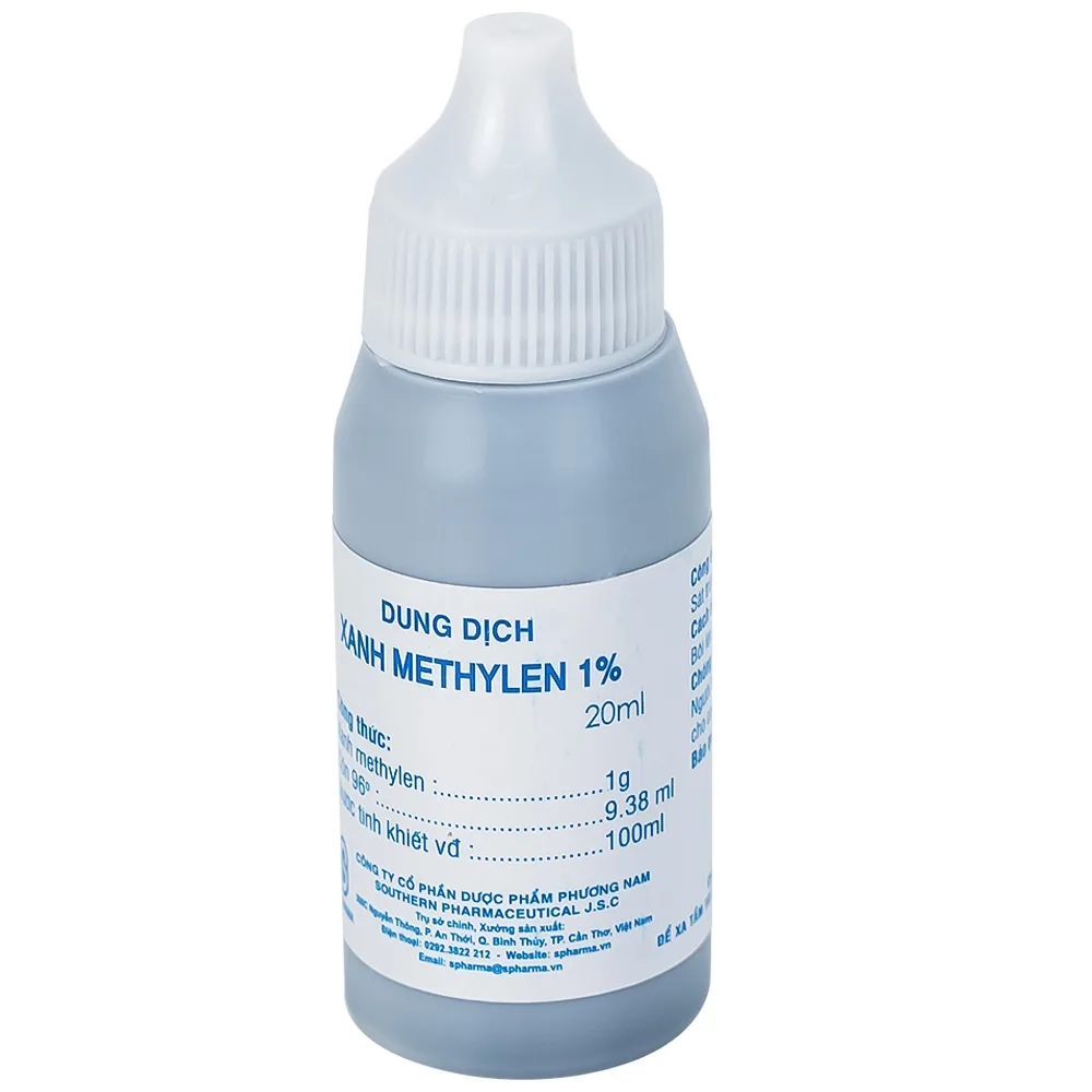 Hình ảnh Dung dịch sát khuẩn xanh Methylen 1% Phương Nam dùng sát trùng ngoài da, điều trị chốc lở, viêm da (20ml)