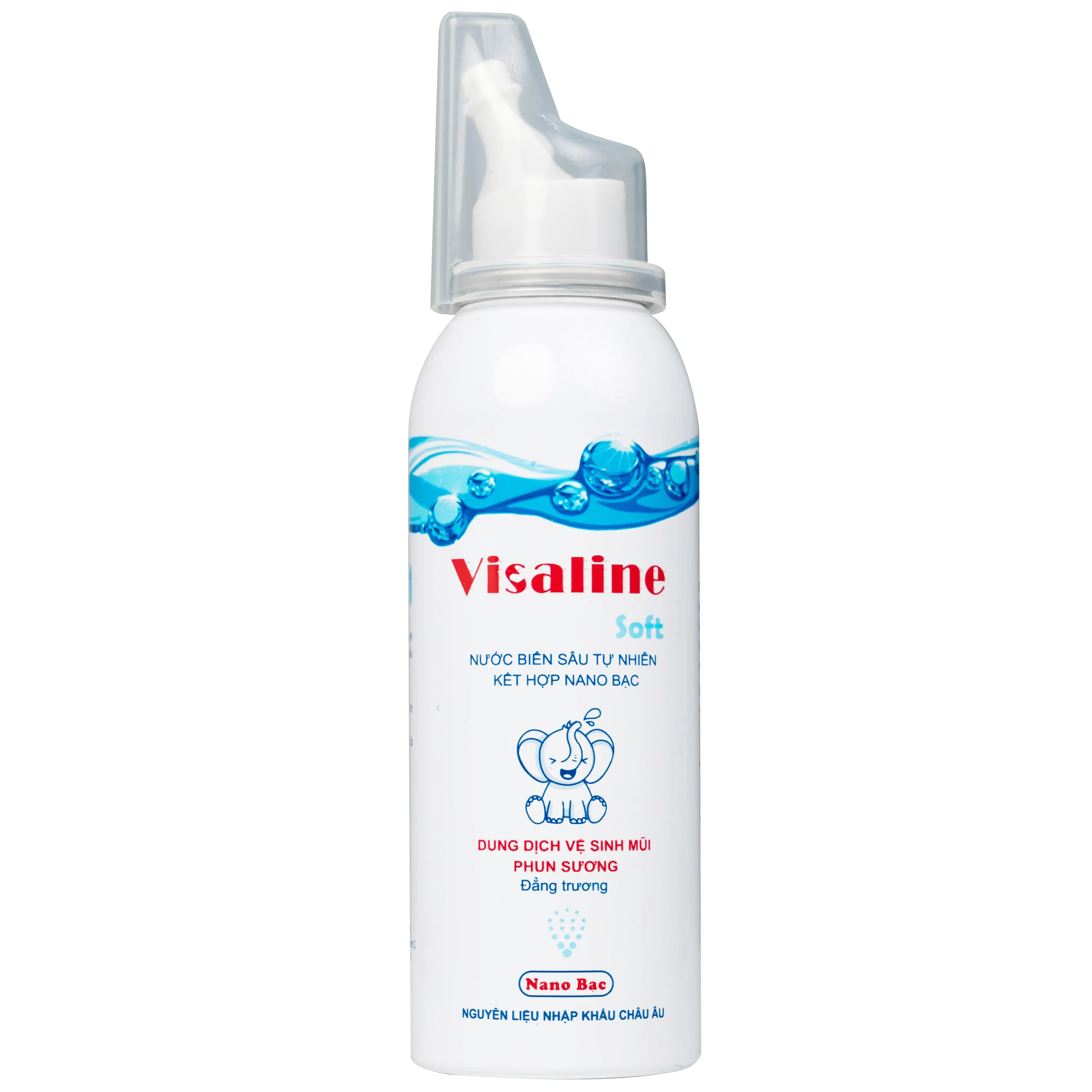 Hình ảnh Dung dịch vệ sinh mũi Visaline Soft 100ml làm sạch niêm mạc mũi và loại bỏ các bụi bẩn, gỉ mũi