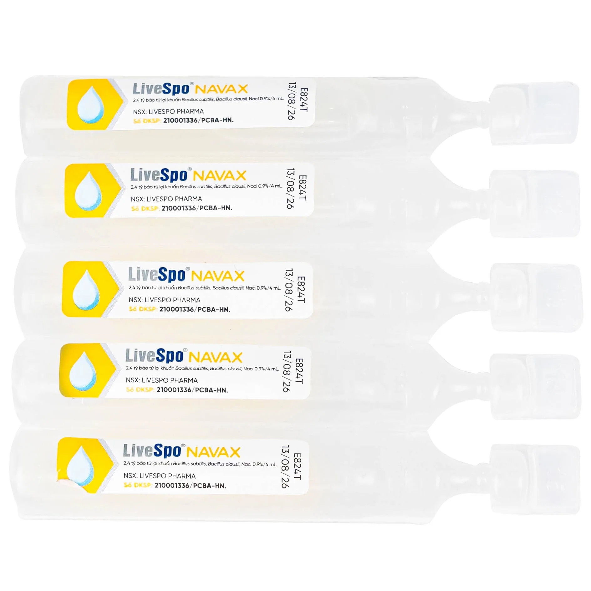 Hình ảnh Dung dịch vệ sinh tai, mũi, họng LiveSpo Navax 4ml giảm nguy cơ viêm đường hô hấp (10 ống)