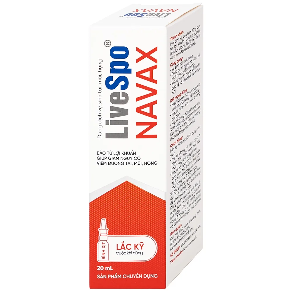 Hình ảnh Dung dịch vệ sinh tai mũi họng LiveSpo Navax 20ml 