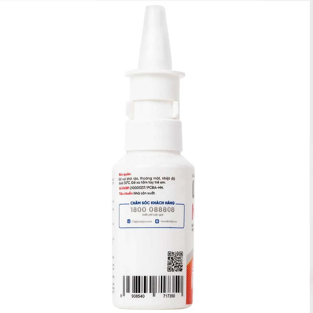 Hình ảnh Dung dịch vệ sinh tai mũi họng LiveSpo Navax 20ml 