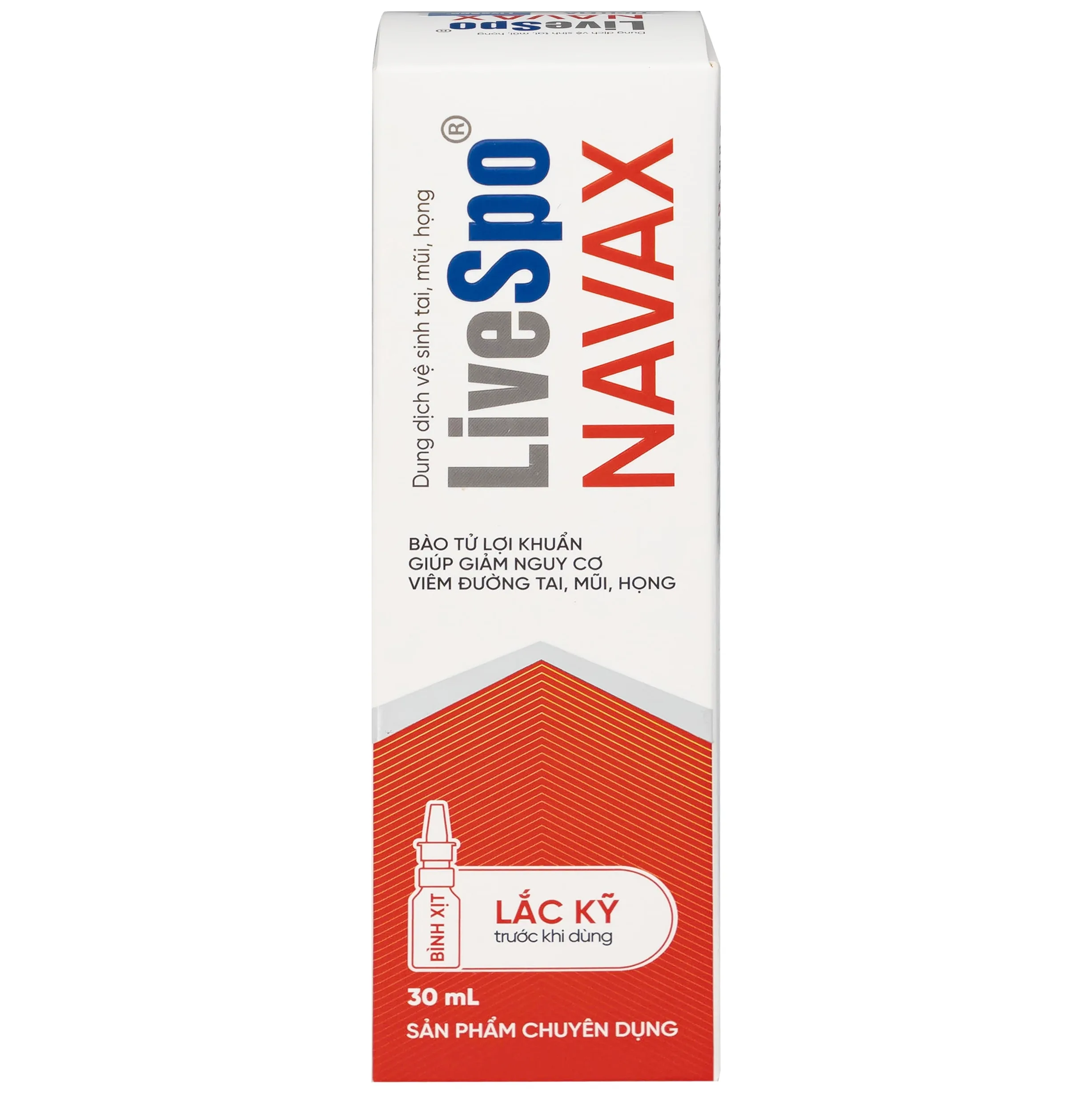Hình ảnh Dung dịch vệ sinh tai, mũi, họng LiveSpo NAVAX 30ml giảm nguy cơ viêm tai, mũi, họng, viêm xoang