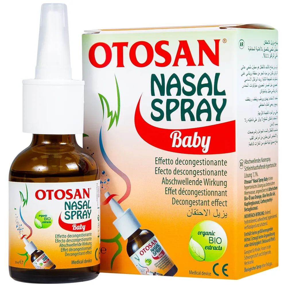 Hình ảnh Xịt mũi trẻ em Otosan Nasal Spray Baby làm sạch sâu các hốc mũi, thông thoáng mũi (30ml)