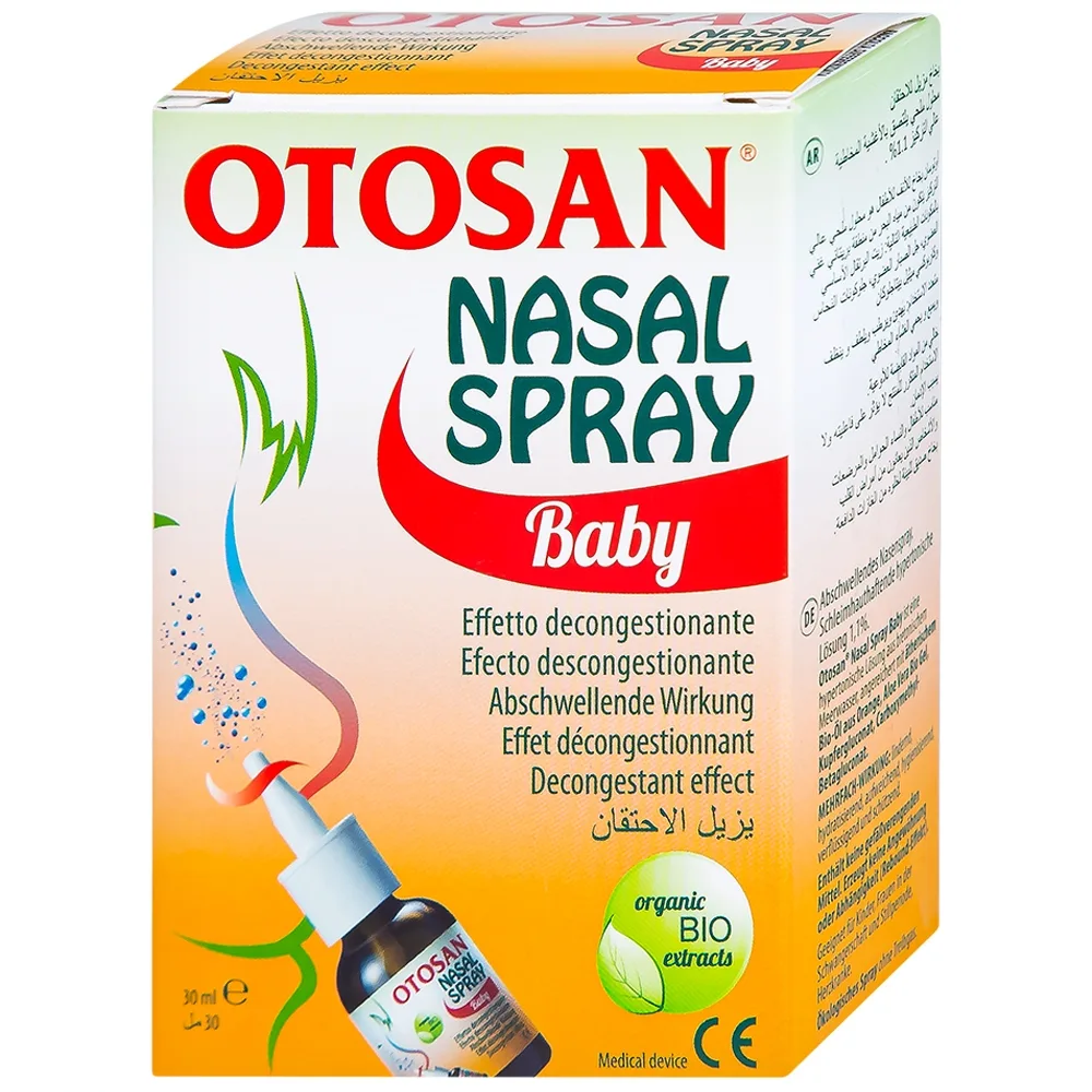 Hình ảnh Xịt mũi trẻ em Otosan Nasal Spray Baby làm sạch sâu các hốc mũi, thông thoáng mũi (30ml)