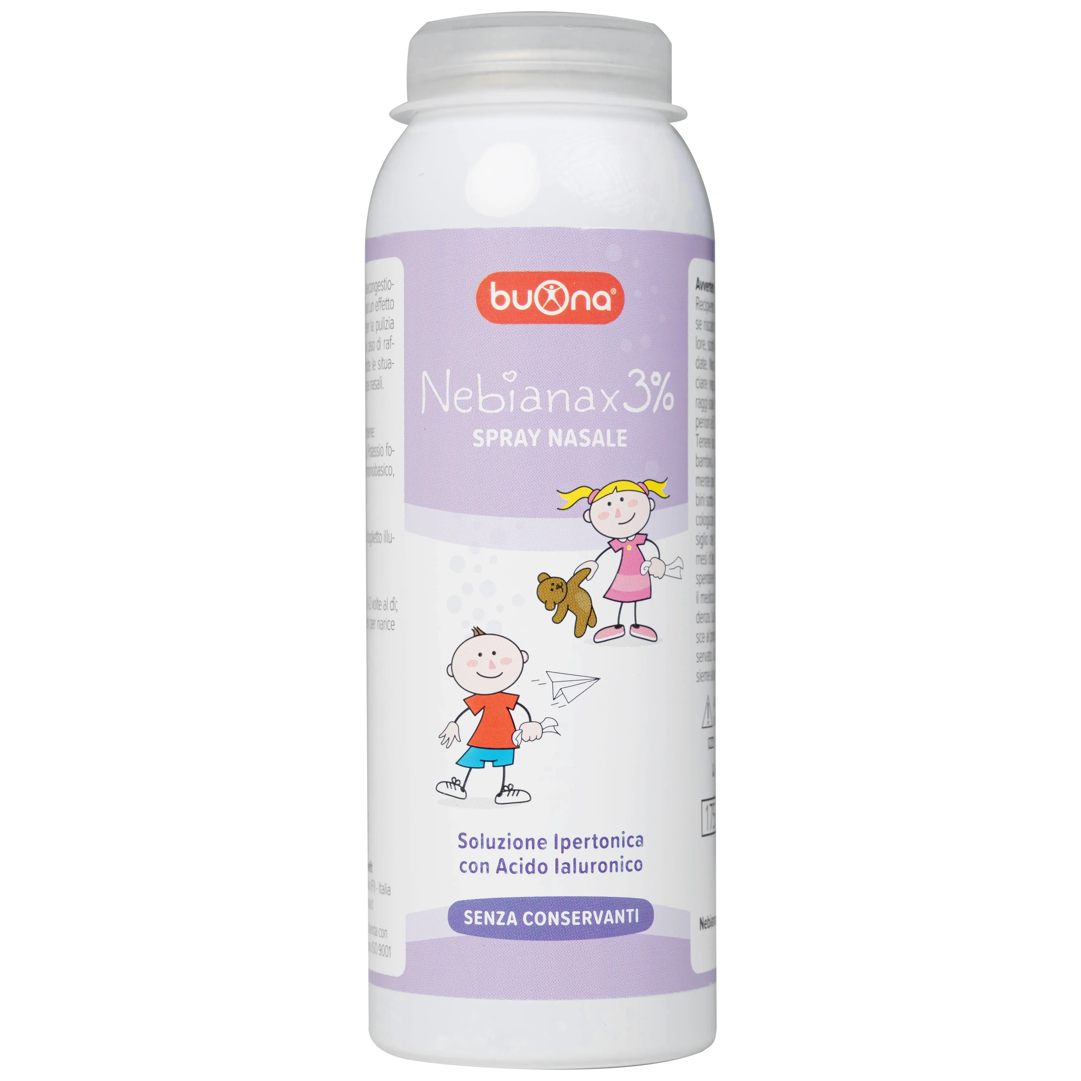 Hình ảnh Dung dịch xịt mũi Nebianax 3% Spray Nasale 100ml Buona làm sạch đường mũi