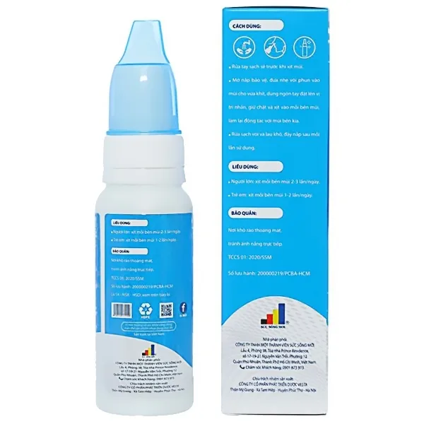 Hình ảnh Dung dịch xịt mũi Dr.Muối ngăn ngừa vi khuẩn, vi rút, viêm mũi, viêm xoang (100ml)