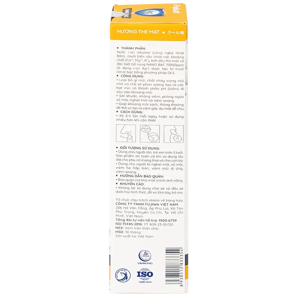 Hình ảnh Dung dịch vệ sinh mũi Fujisat i-on 70ml giảm đau, nhức, sưng đỏ 