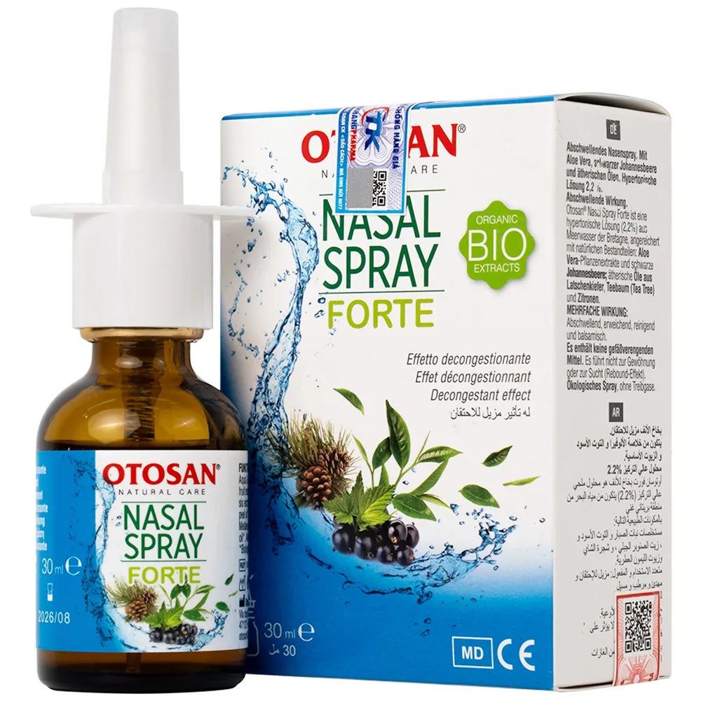 Hình ảnh Dung dịch xịt mũi Otosan Nasal Spray Forte hỗ trợ điều trị viêm mũi, viêm xoang (30ml)