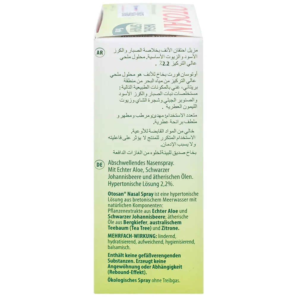 Hình ảnh Dung dịch xịt mũi Otosan Nasal Spray Forte hỗ trợ điều trị viêm mũi, viêm xoang (30ml)