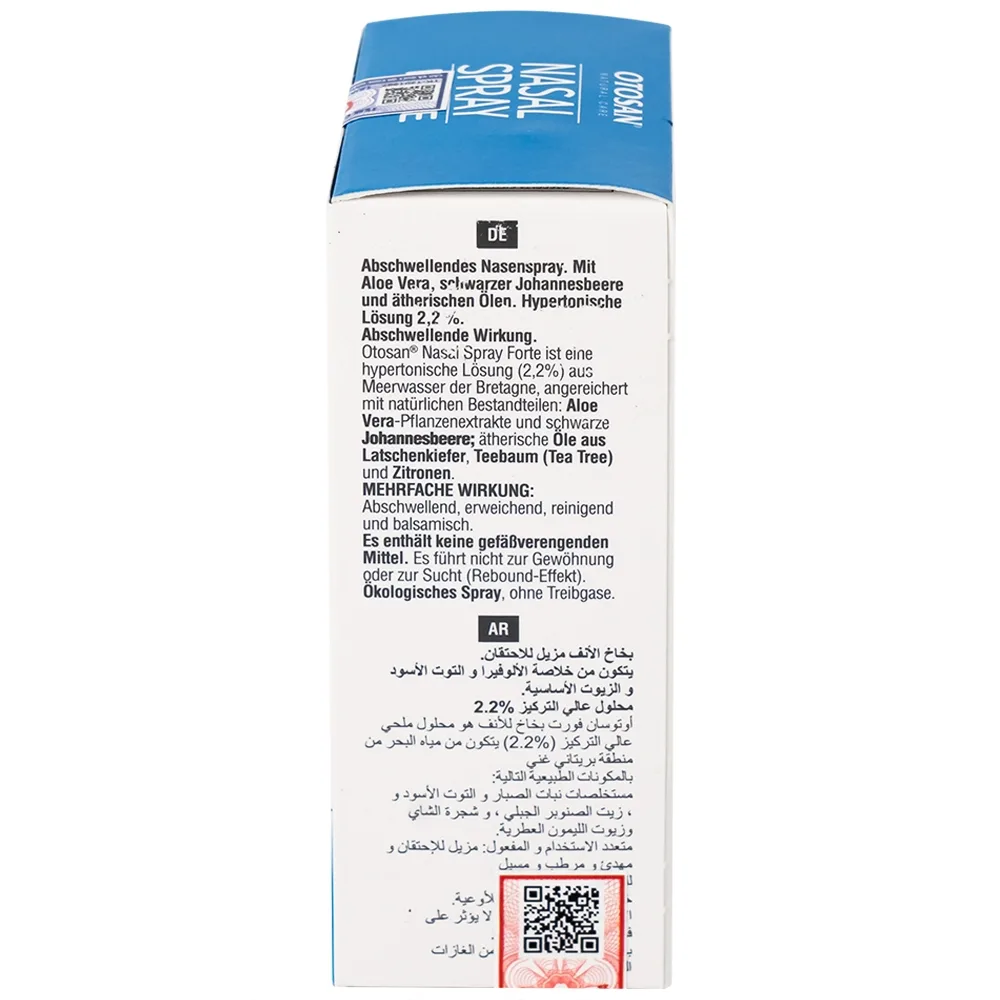 Hình ảnh Dung dịch xịt mũi Otosan Nasal Spray Forte hỗ trợ điều trị viêm mũi, viêm xoang (30ml)