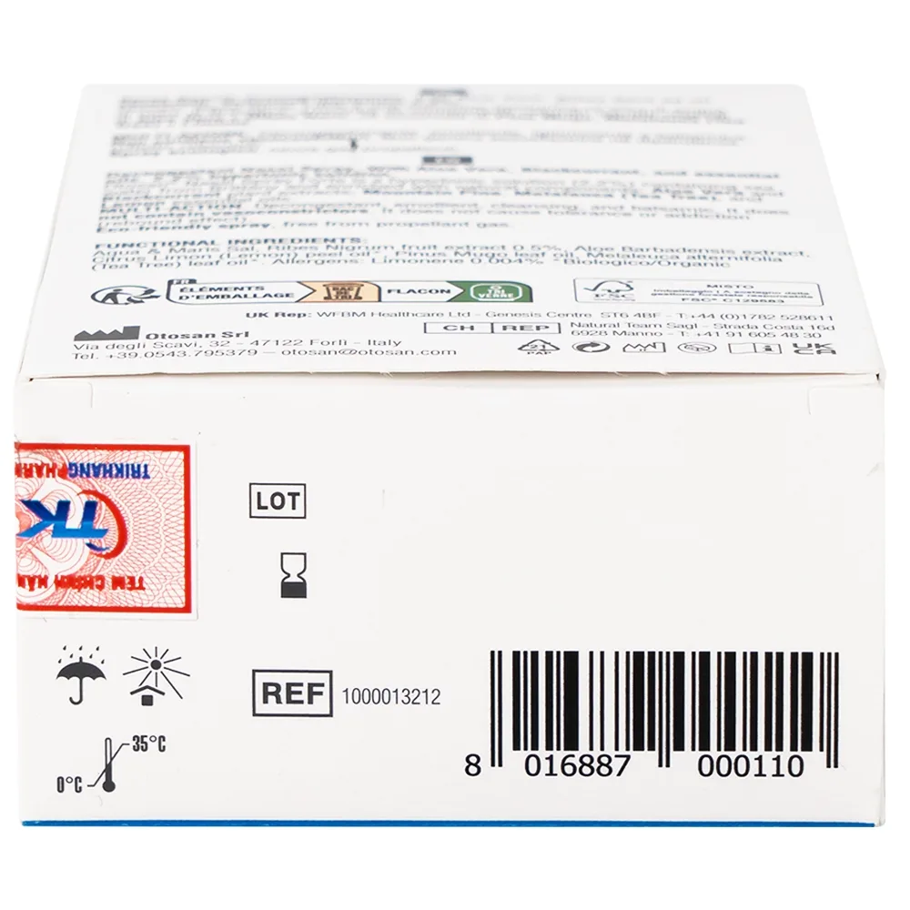 Hình ảnh Dung dịch xịt mũi Otosan Nasal Spray Forte hỗ trợ điều trị viêm mũi, viêm xoang (30ml)