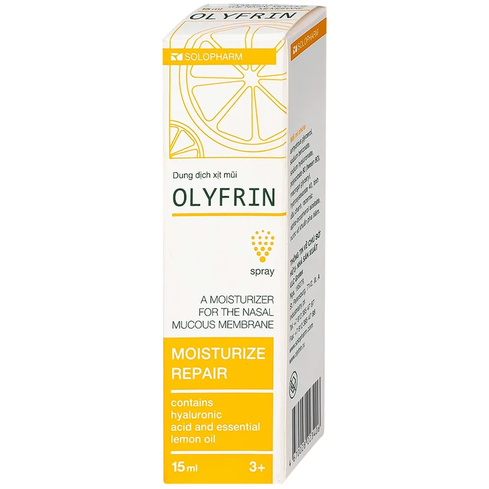 Hình ảnh Dung dịch xịt mũi Olyfrin 15ml Solopharm loại bỏ các dịch mũi thừa 