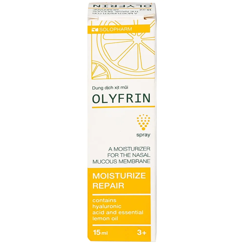 Hình ảnh Dung dịch xịt mũi Olyfrin 15ml Solopharm loại bỏ các dịch mũi thừa 
