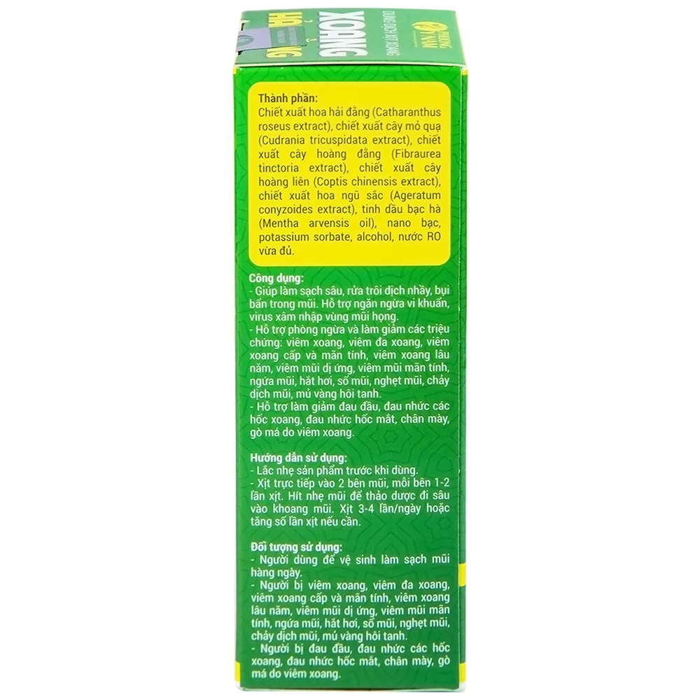 Hình ảnh Dung dịch xịt mũi xoang Hải Đằng làm sạch sâu, rửa trôi dịch nhầy, bụi bẩn trong mũi (15ml)
