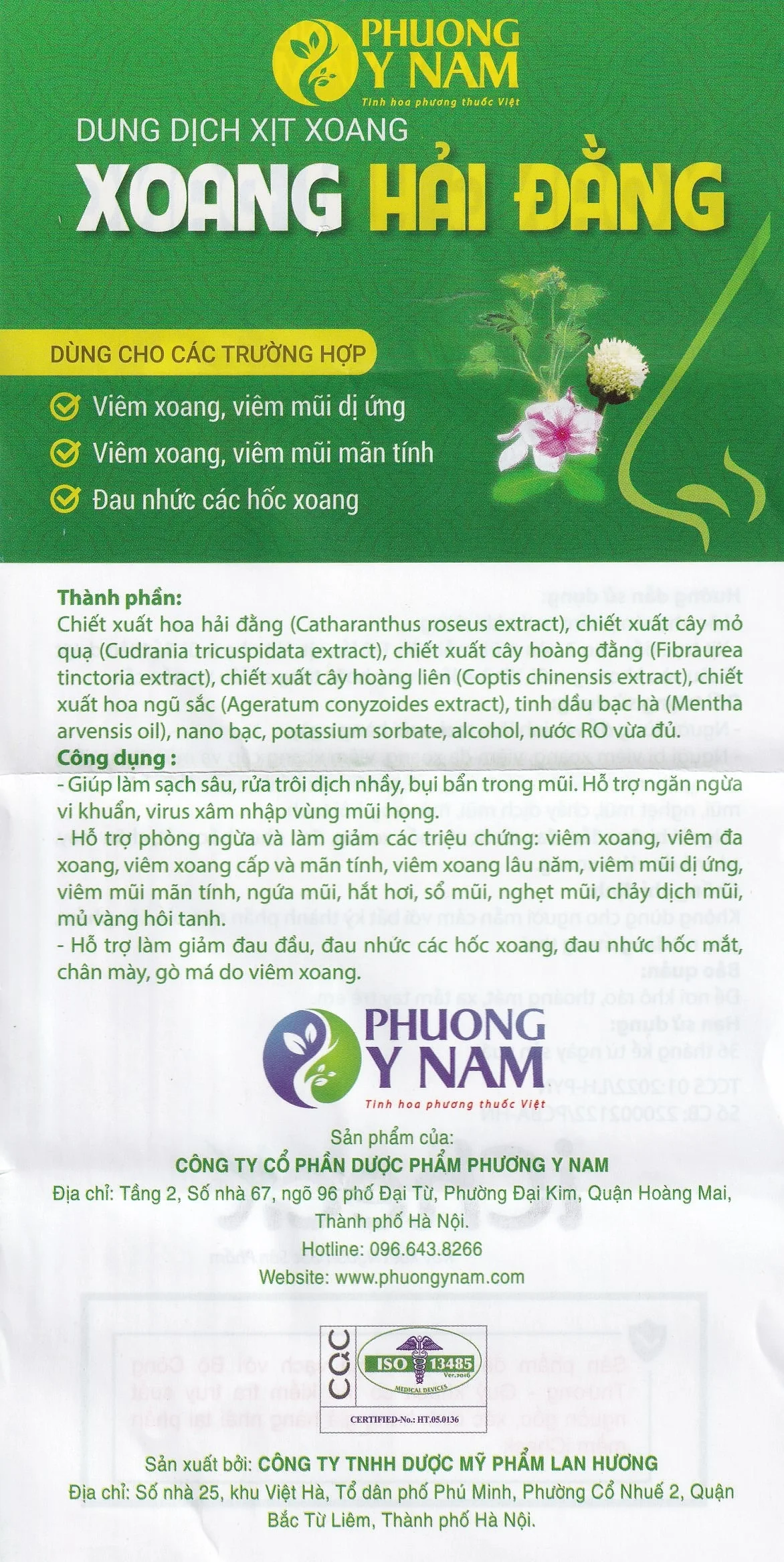 Hình ảnh Dung dịch xịt mũi xoang Hải Đằng làm sạch sâu, rửa trôi dịch nhầy, bụi bẩn trong mũi (15ml)