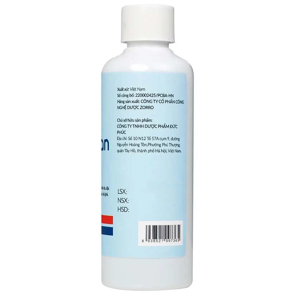 Hình ảnh Dung dịch xịt ngoài da Sebosan 100ml Đức Phúc vệ sinh, làm sạch các loại ký sinh trùng khỏi da